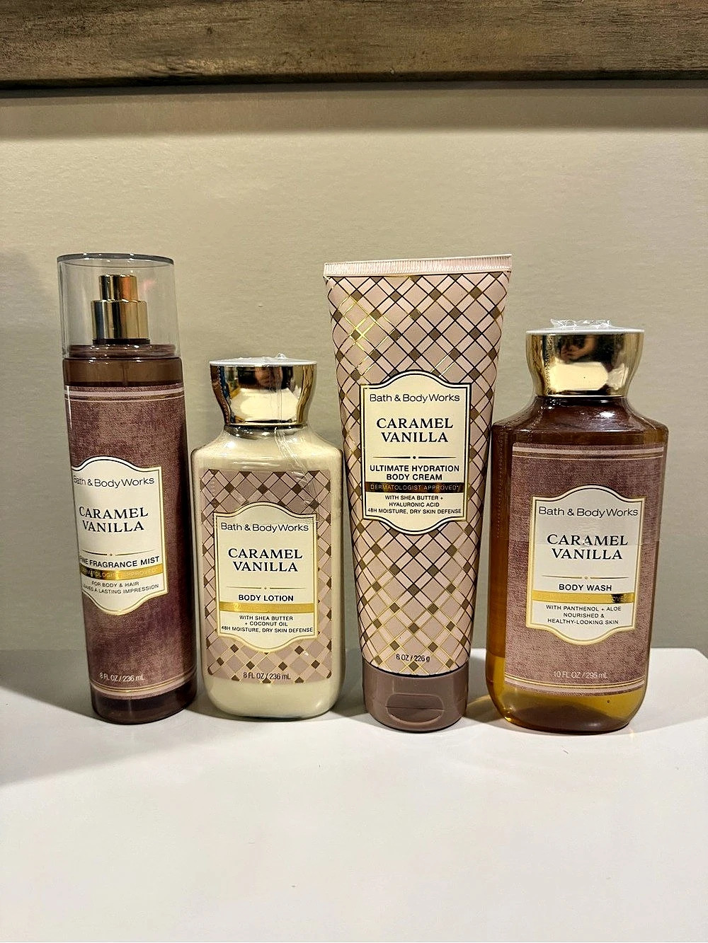 Bath & Body Works Caramel Vanilla Body Care Collection Body Care 4-Piece Set 202